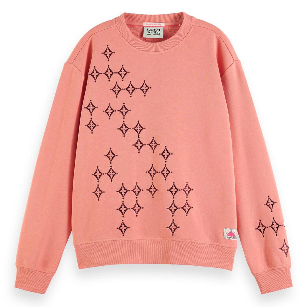 Scotch & Soda Embroidered Relaxed Fit Sweatshirt